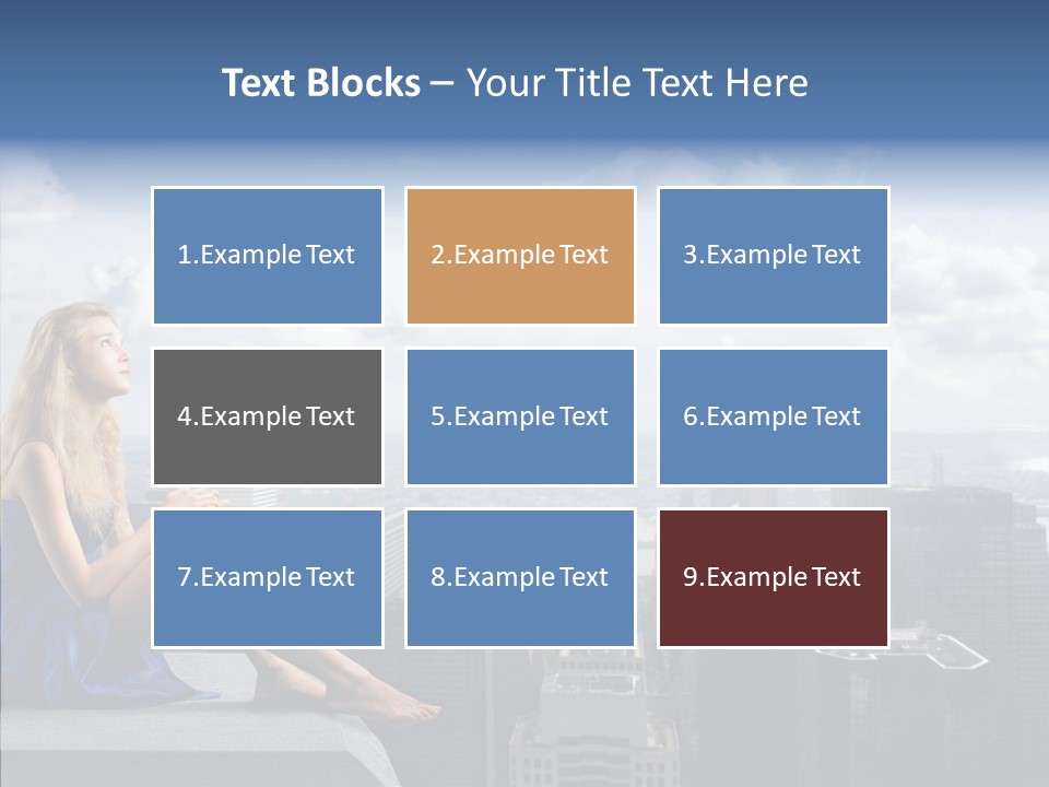 Work Blonde Legs PowerPoint Template