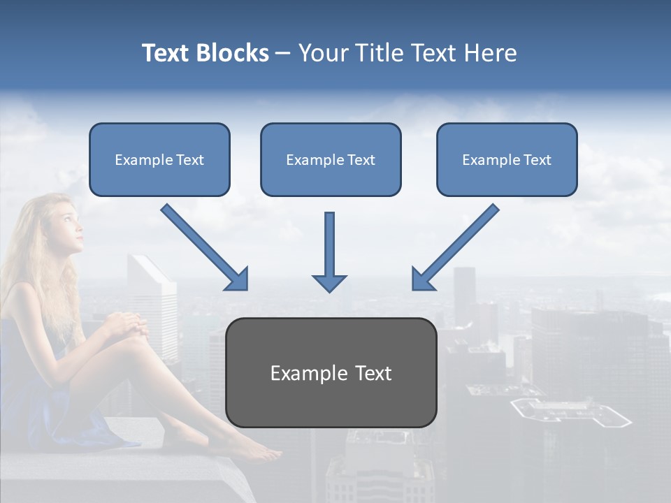 Work Blonde Legs PowerPoint Template