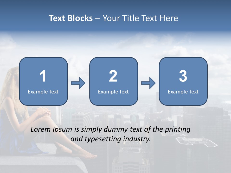 Work Blonde Legs PowerPoint Template