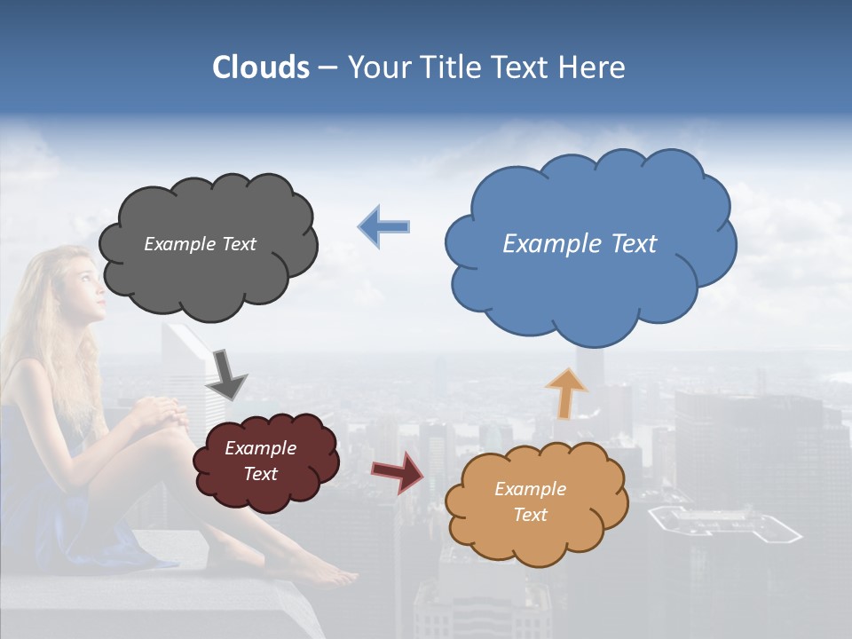 Work Blonde Legs PowerPoint Template