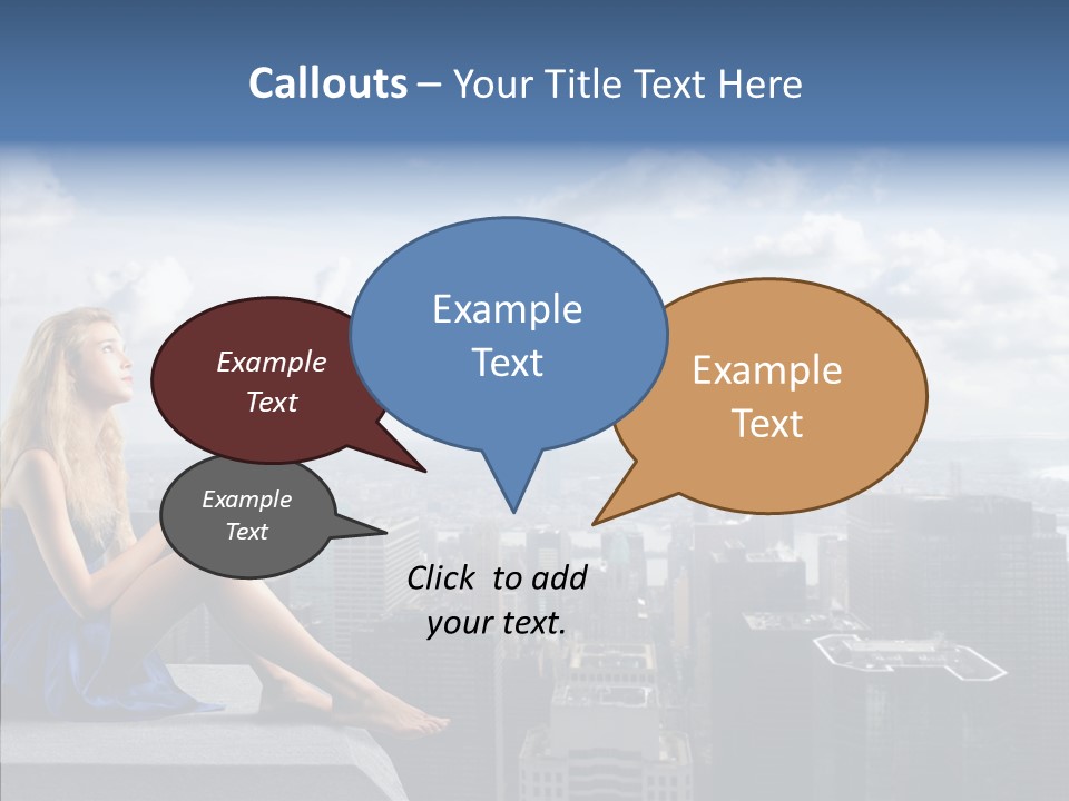 Work Blonde Legs PowerPoint Template