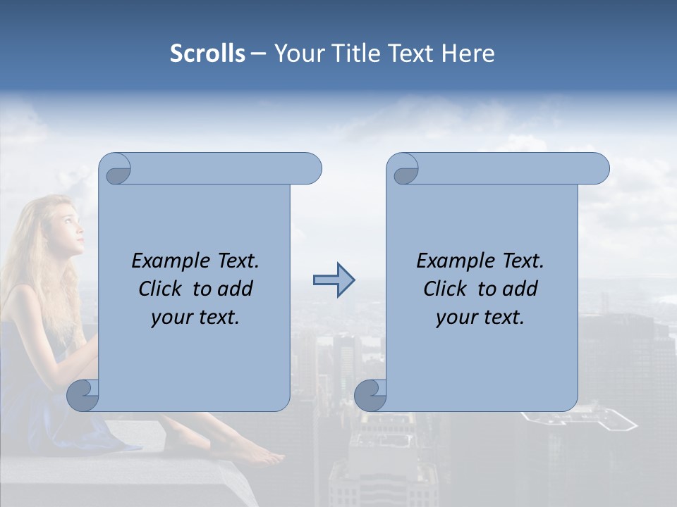 Work Blonde Legs PowerPoint Template