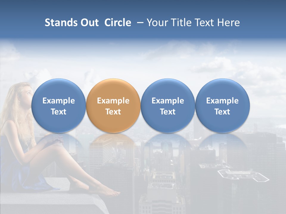 Work Blonde Legs PowerPoint Template