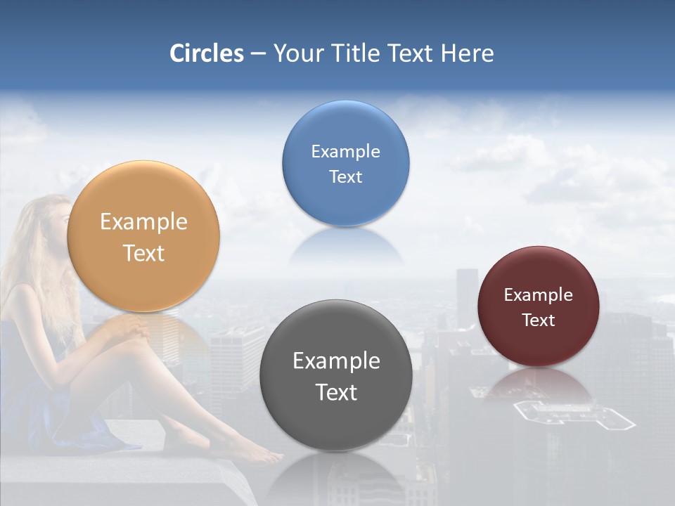 Work Blonde Legs PowerPoint Template