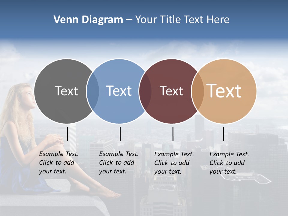 Work Blonde Legs PowerPoint Template