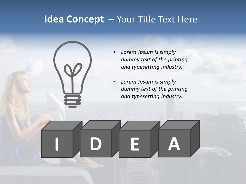 Work Blonde Legs PowerPoint Template