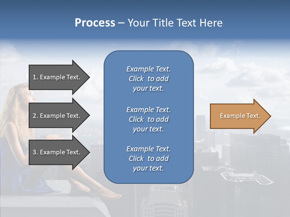 Work Blonde Legs PowerPoint Template