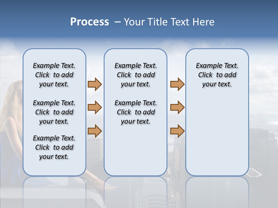 Work Blonde Legs PowerPoint Template