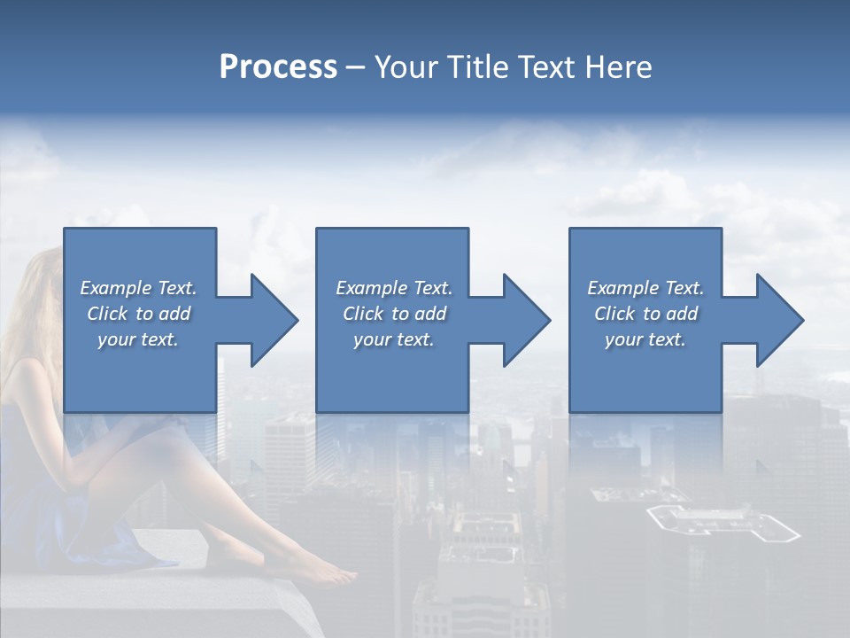 Work Blonde Legs PowerPoint Template