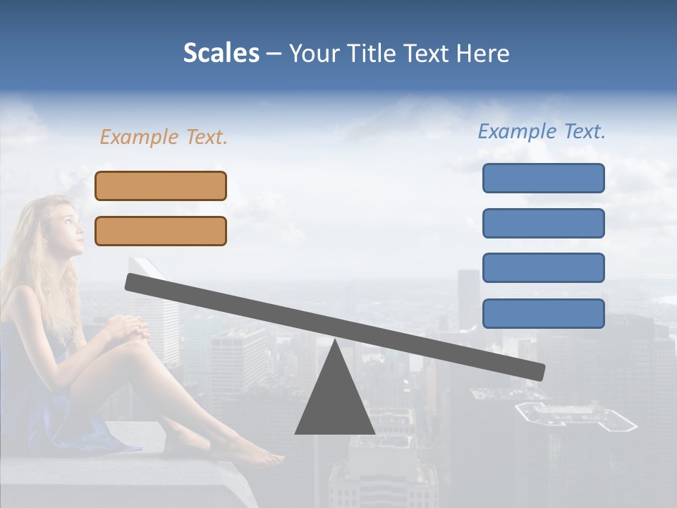 Work Blonde Legs PowerPoint Template