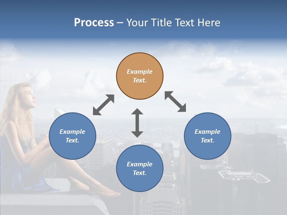 Work Blonde Legs PowerPoint Template