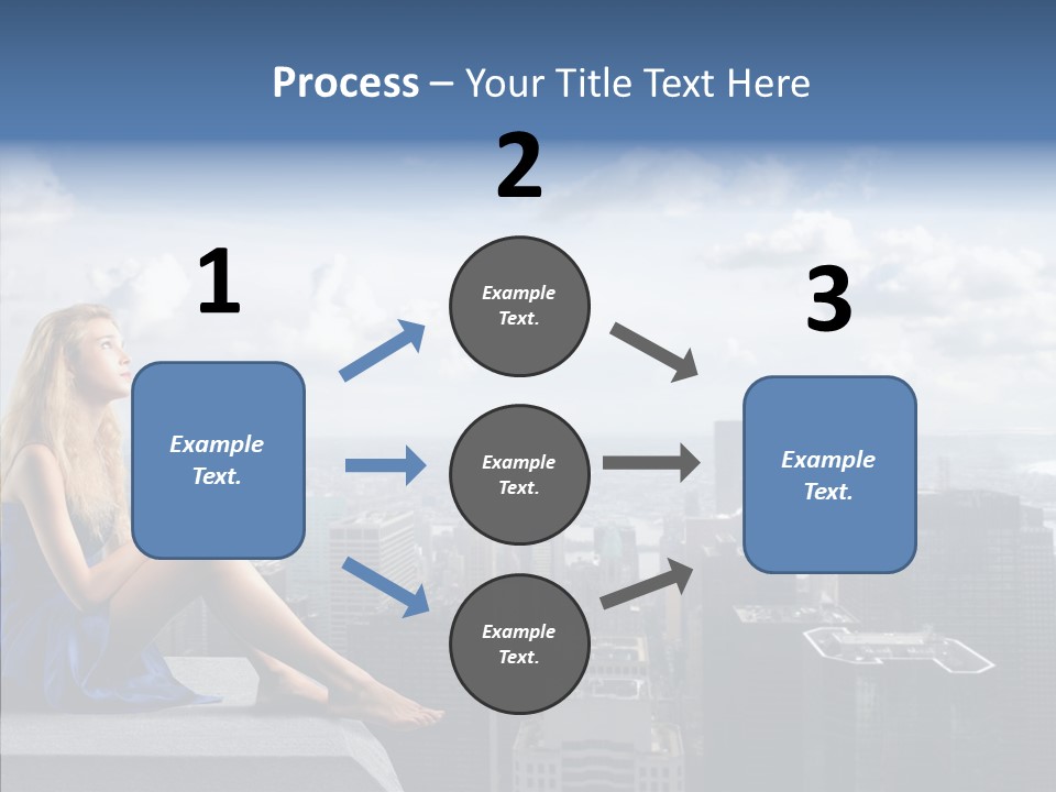 Work Blonde Legs PowerPoint Template