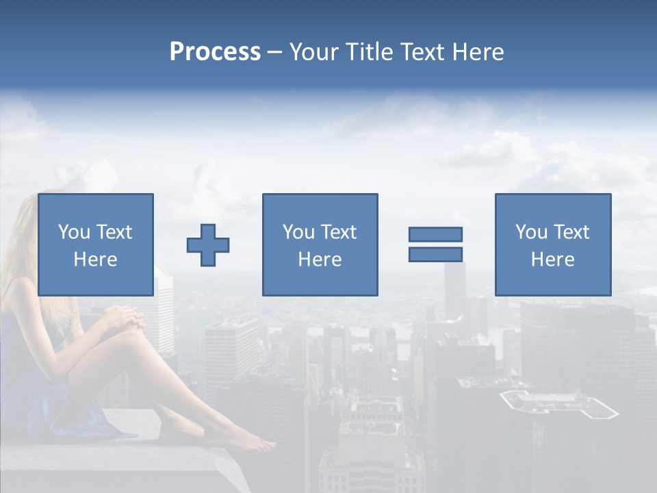 Work Blonde Legs PowerPoint Template