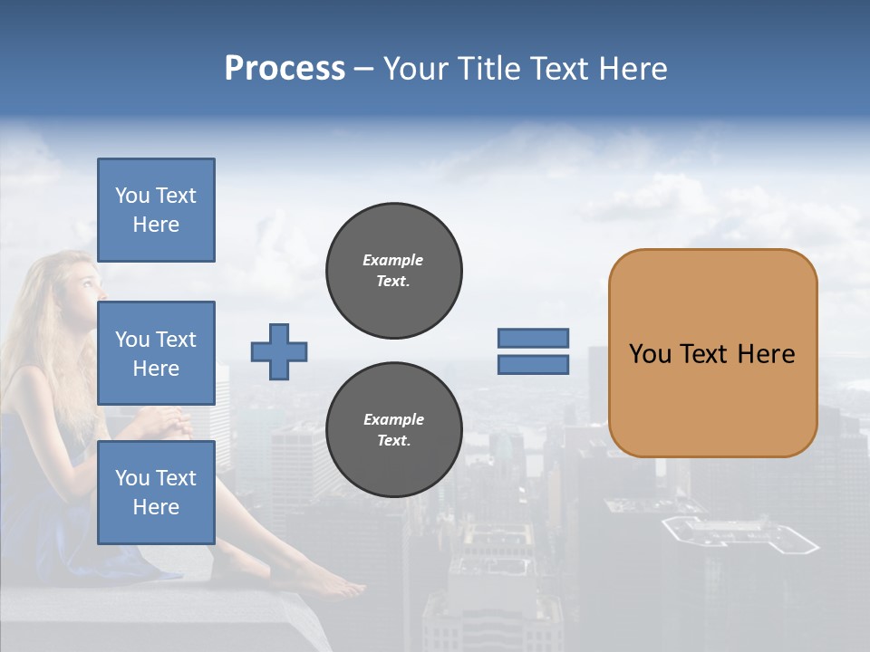 Work Blonde Legs PowerPoint Template