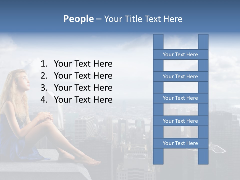 Work Blonde Legs PowerPoint Template