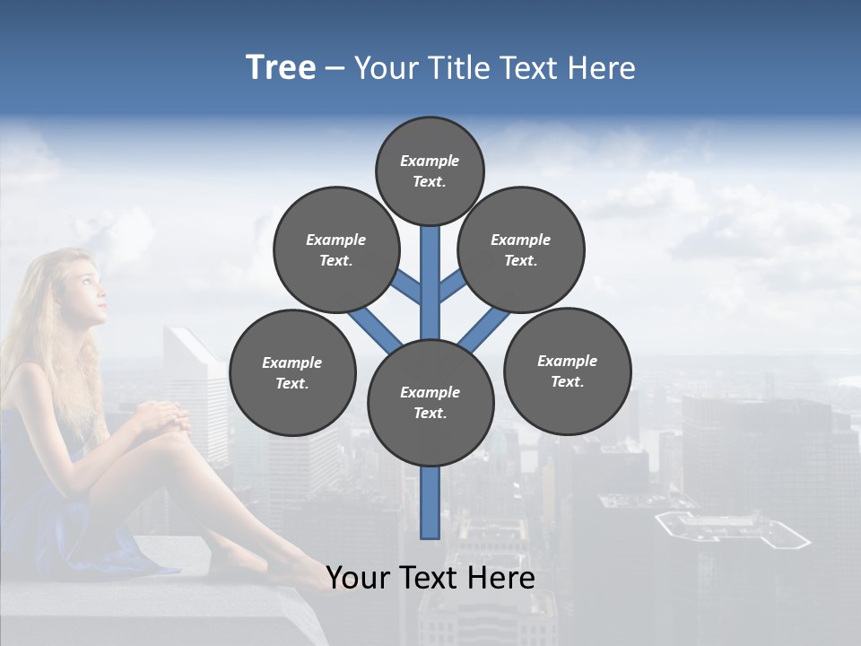 Work Blonde Legs PowerPoint Template