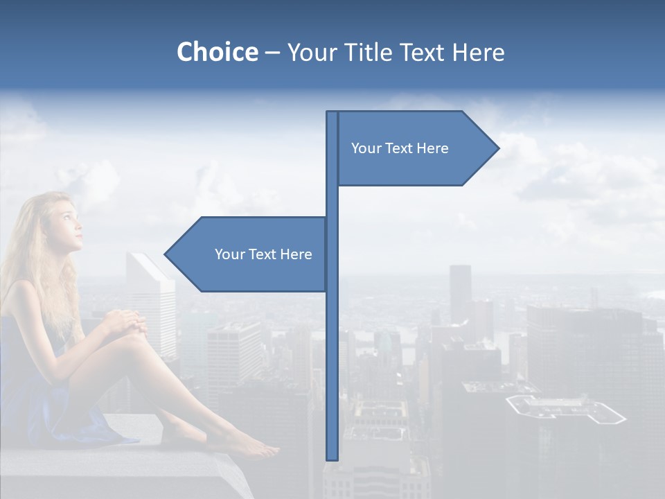 Work Blonde Legs PowerPoint Template