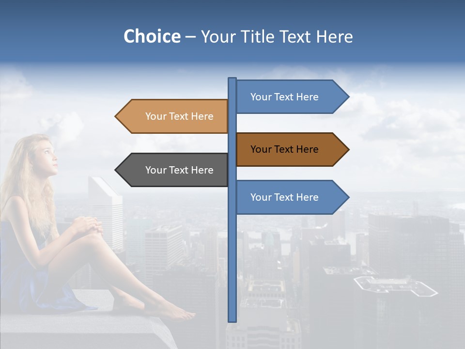 Work Blonde Legs PowerPoint Template