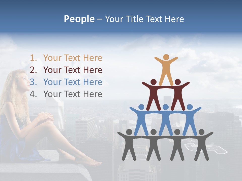 Work Blonde Legs PowerPoint Template