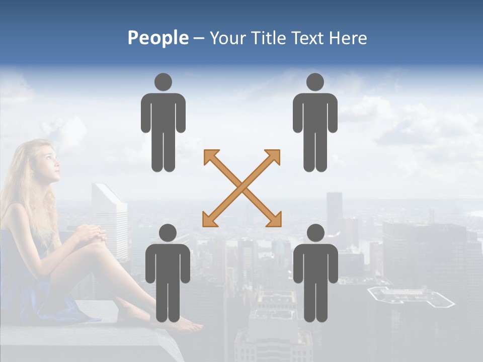 Work Blonde Legs PowerPoint Template