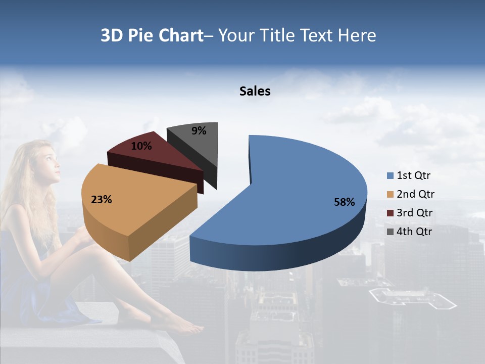 Work Blonde Legs PowerPoint Template