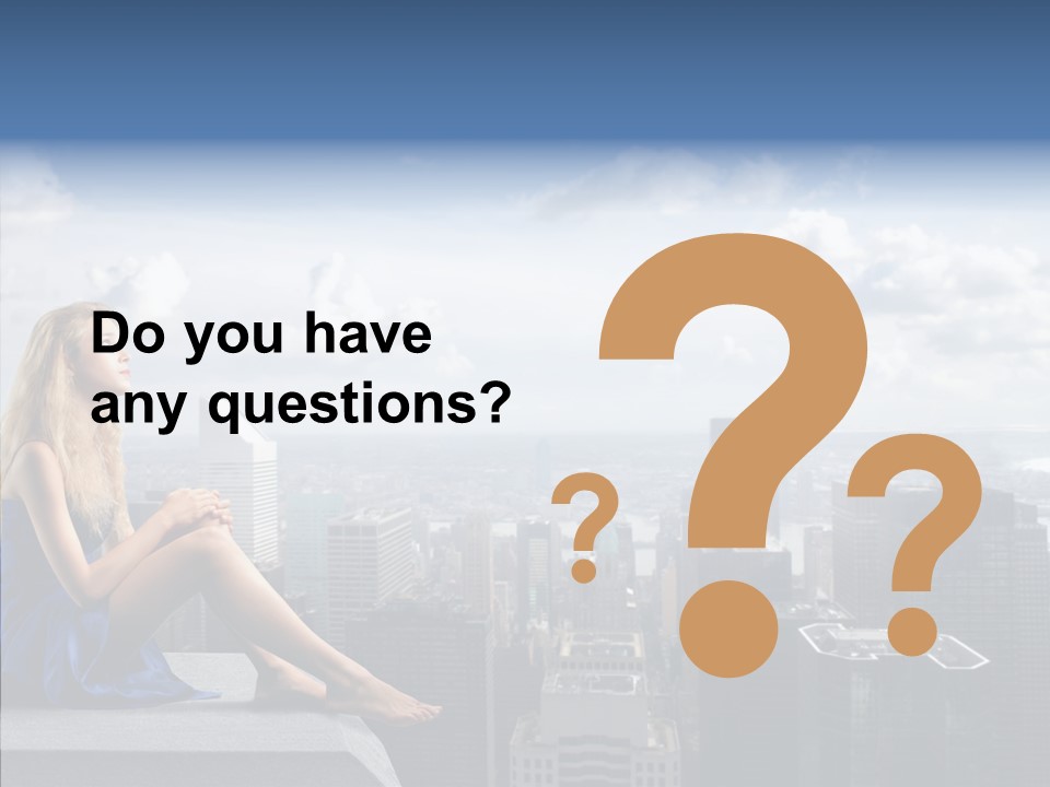 Work Blonde Legs PowerPoint Template