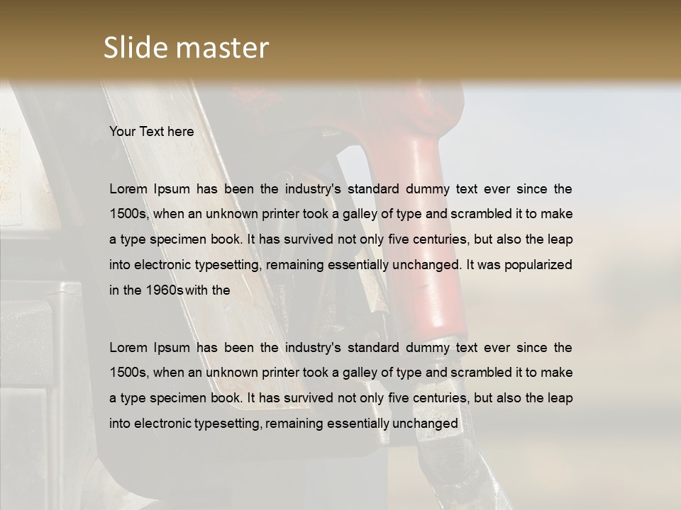 Oil Nozzle Gasoline PowerPoint Template