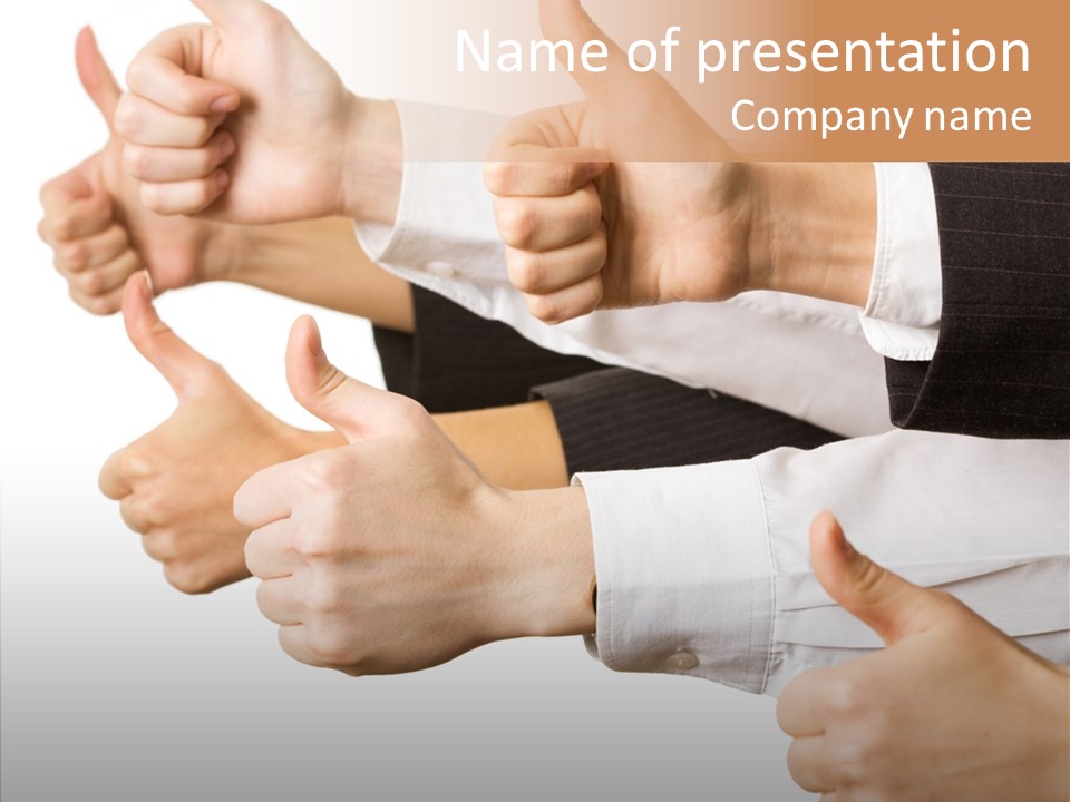 Permission Victory Thumbs Up PowerPoint Template