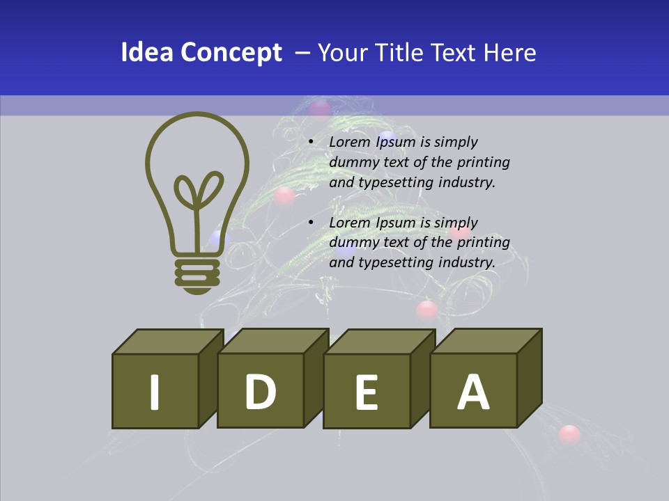 Green Decorations Christmas PowerPoint Template