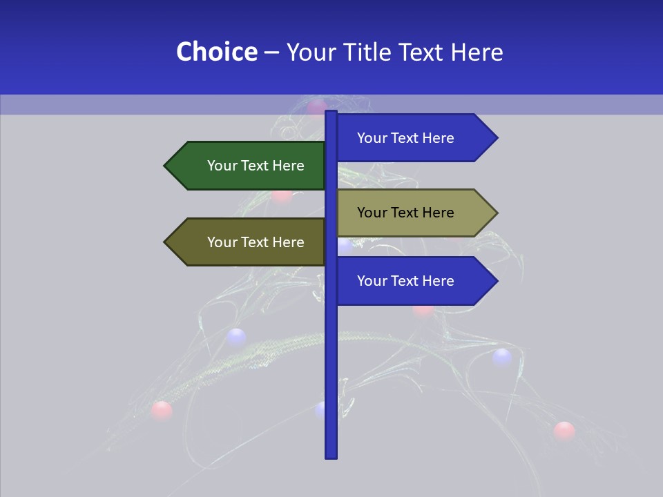 Green Decorations Christmas PowerPoint Template