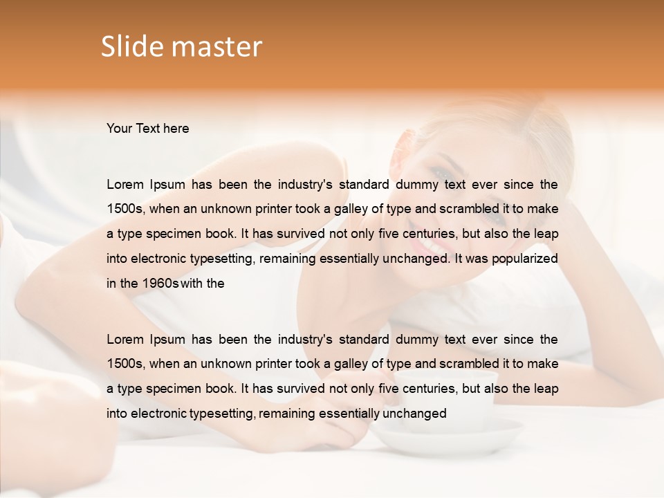 Blond Glamorous Sensual PowerPoint Template