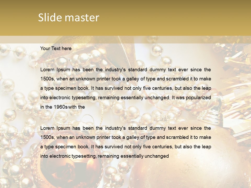 Christmas Winter Gold PowerPoint Template