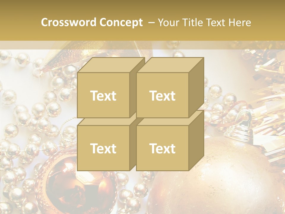 Christmas Winter Gold PowerPoint Template