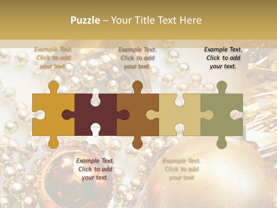 Christmas Winter Gold PowerPoint Template