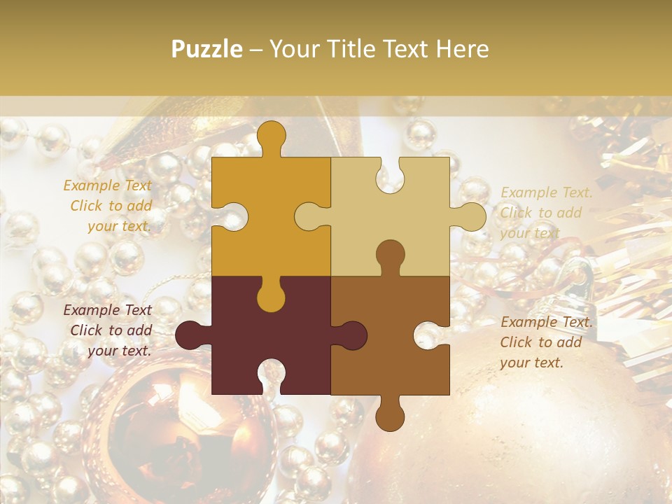 Christmas Winter Gold PowerPoint Template