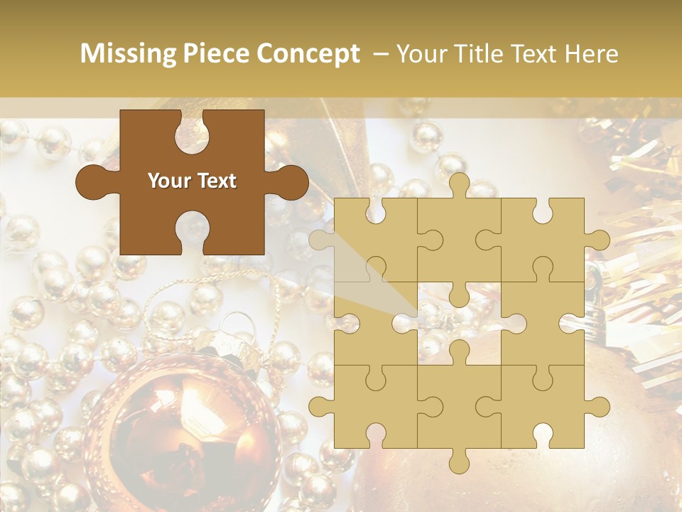 Christmas Winter Gold PowerPoint Template