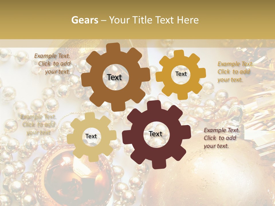 Christmas Winter Gold PowerPoint Template
