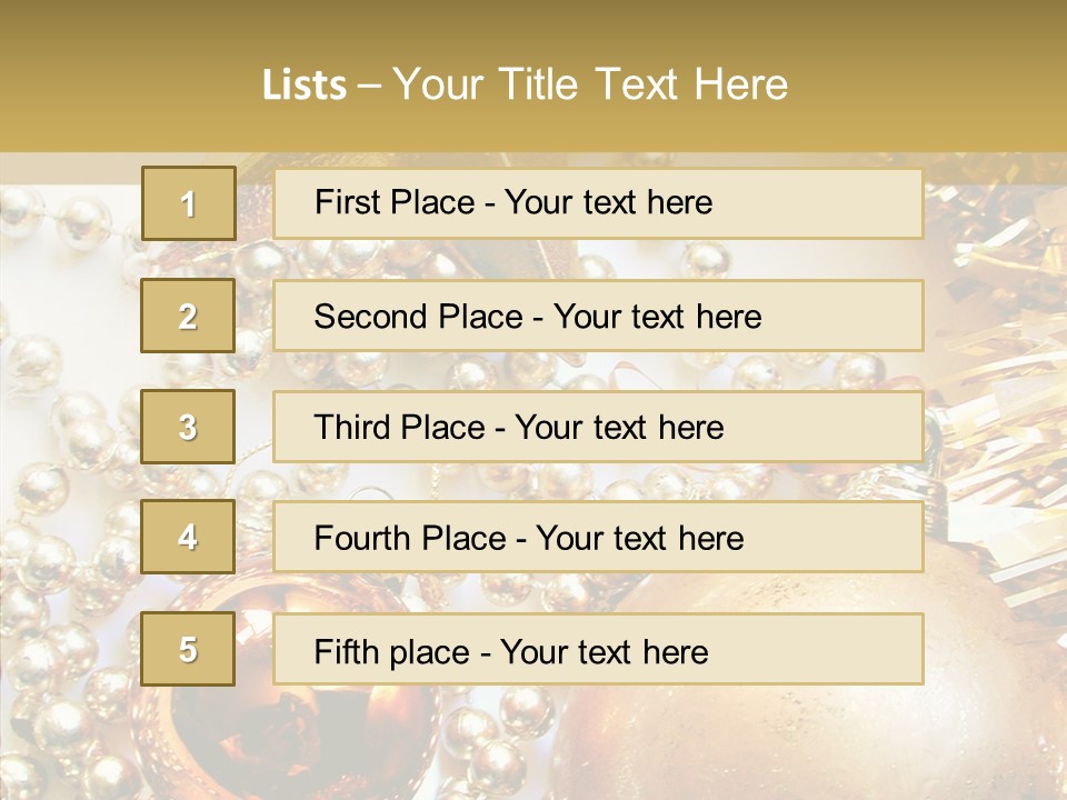 Christmas Winter Gold PowerPoint Template