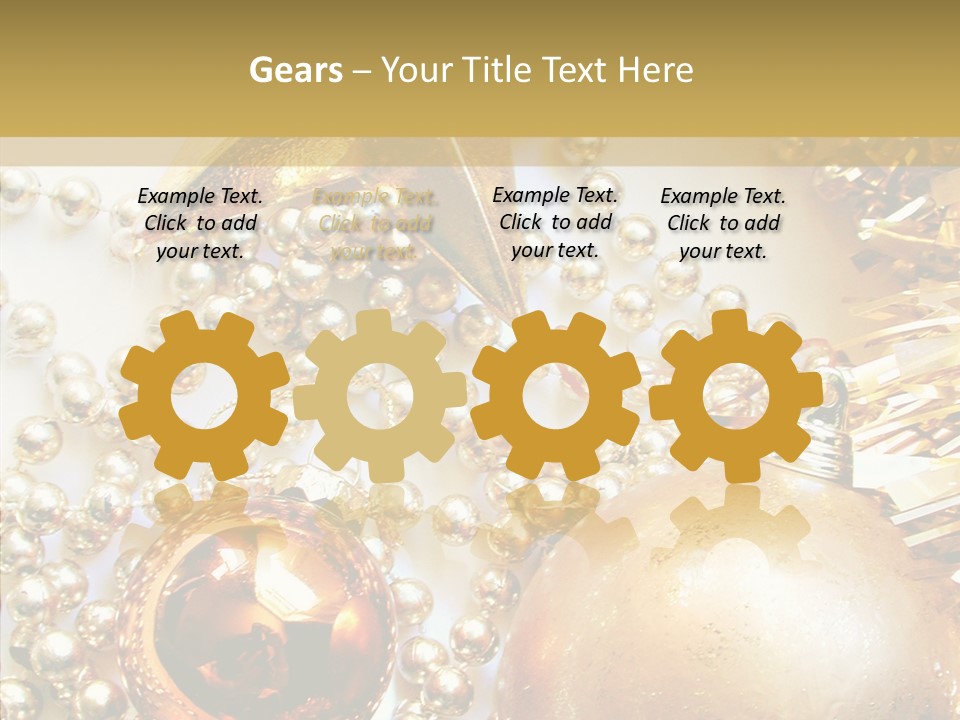 Christmas Winter Gold PowerPoint Template