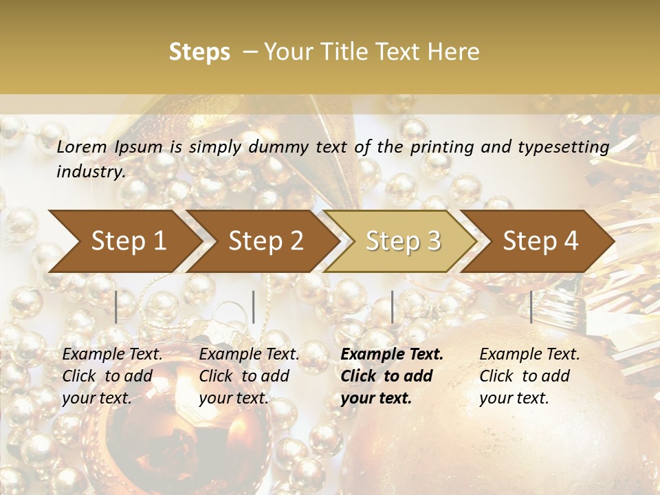 Christmas Winter Gold PowerPoint Template