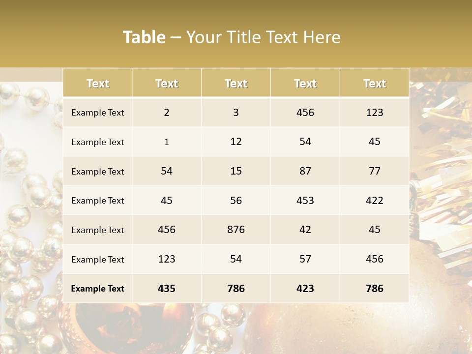 Christmas Winter Gold PowerPoint Template