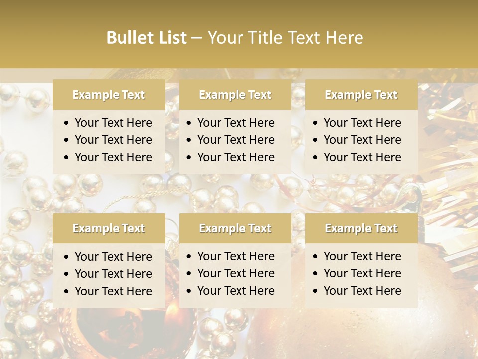 Christmas Winter Gold PowerPoint Template