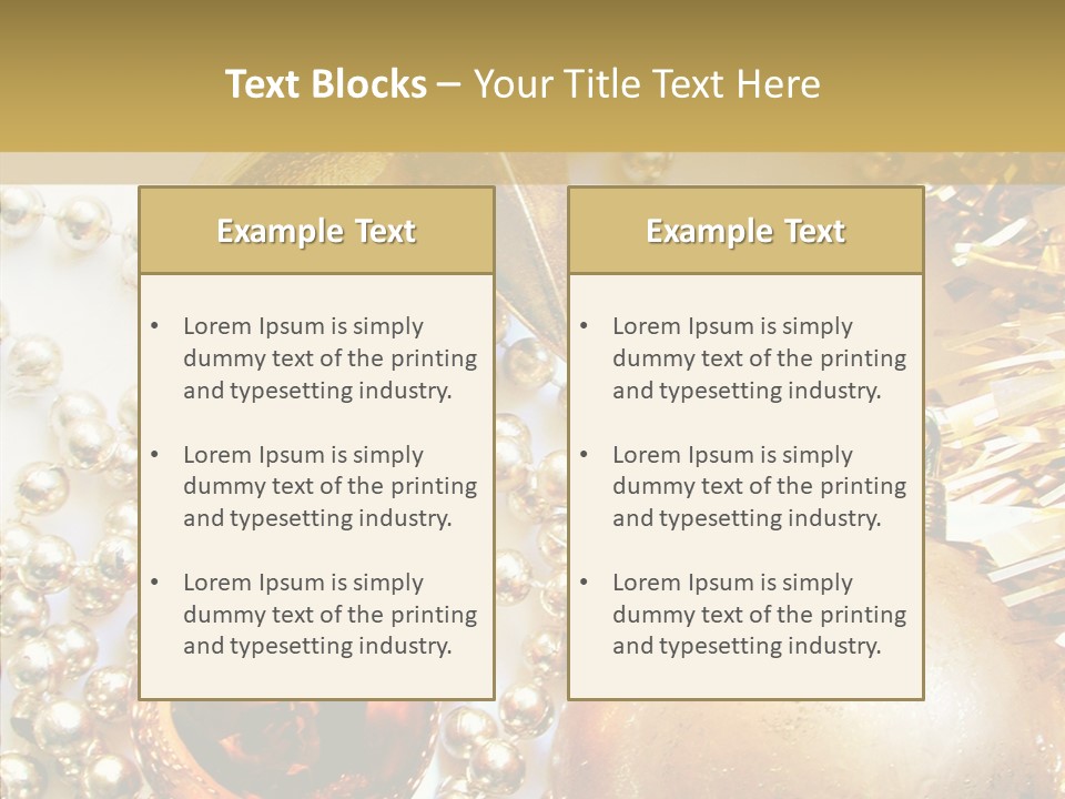 Christmas Winter Gold PowerPoint Template