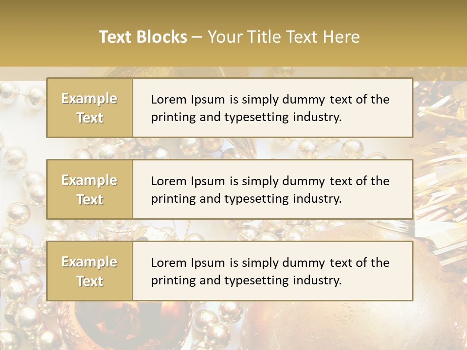 Christmas Winter Gold PowerPoint Template