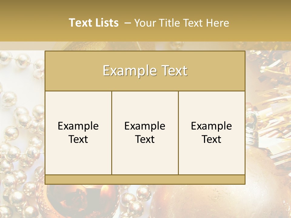 Christmas Winter Gold PowerPoint Template