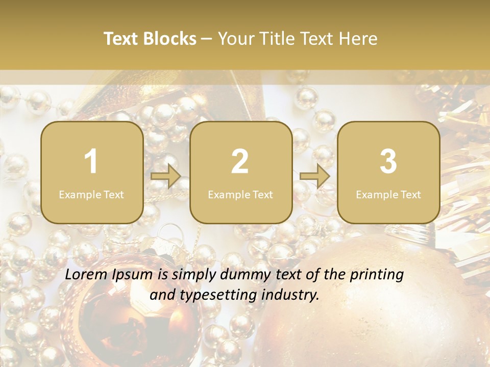 Christmas Winter Gold PowerPoint Template