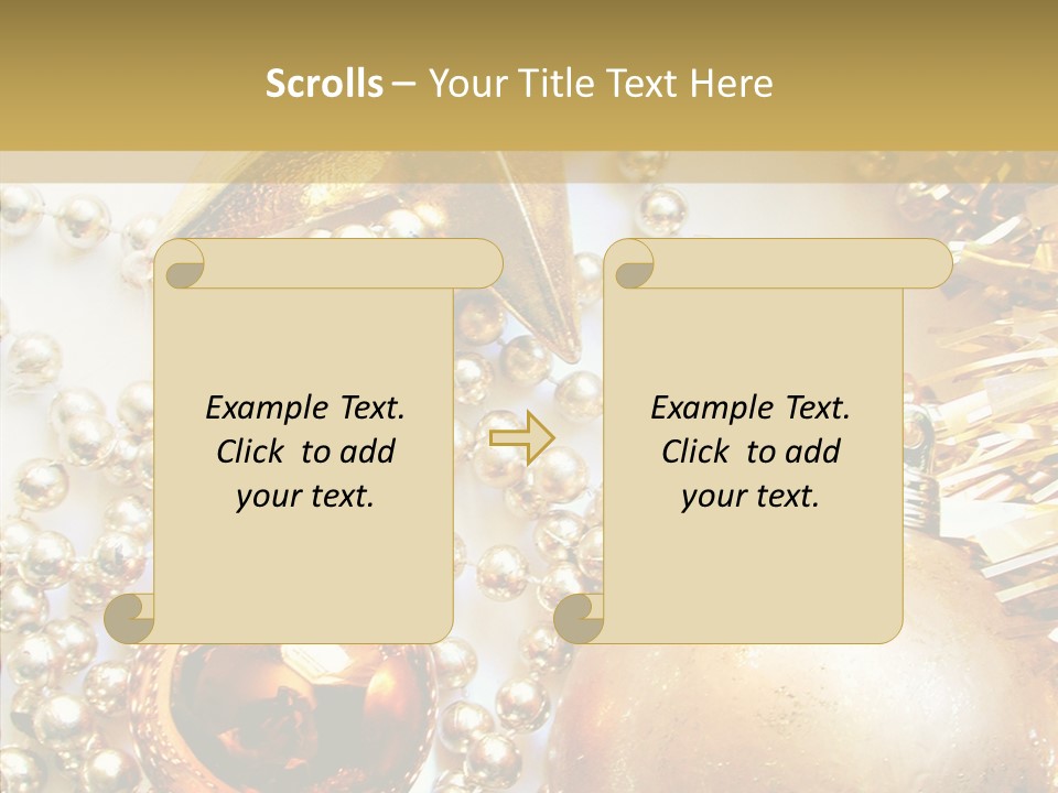 Christmas Winter Gold PowerPoint Template