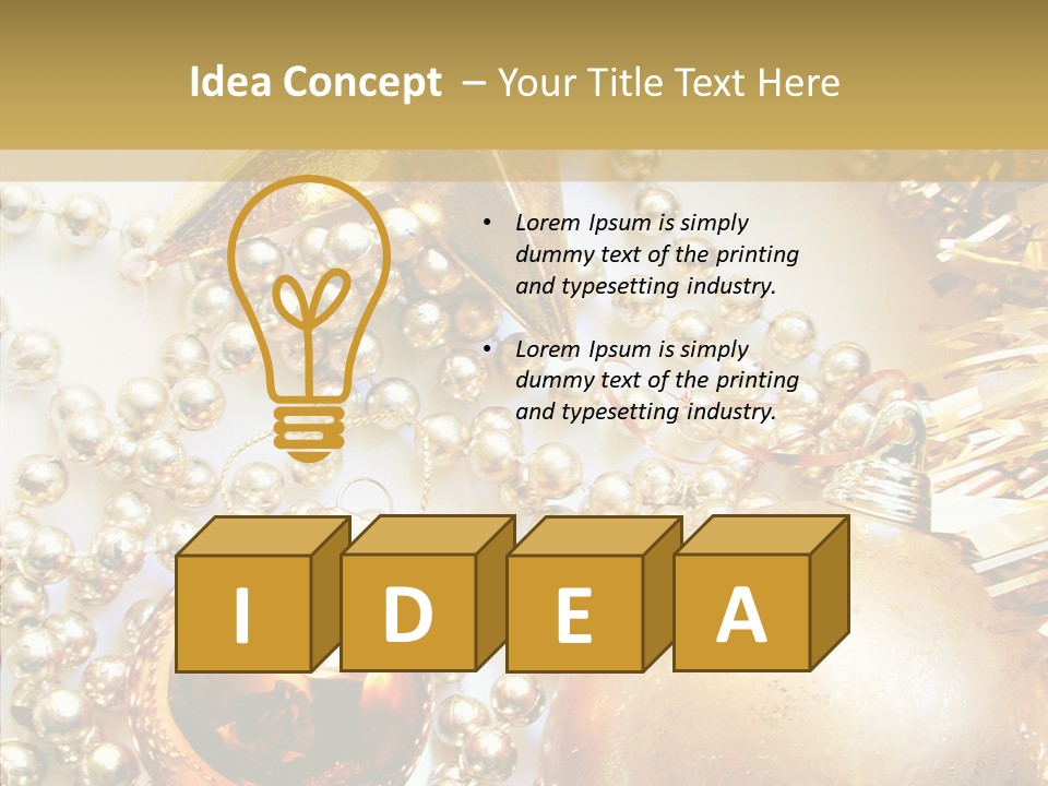 Christmas Winter Gold PowerPoint Template