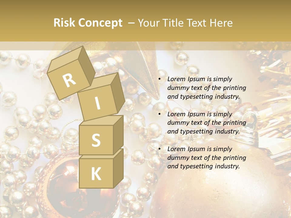 Christmas Winter Gold PowerPoint Template