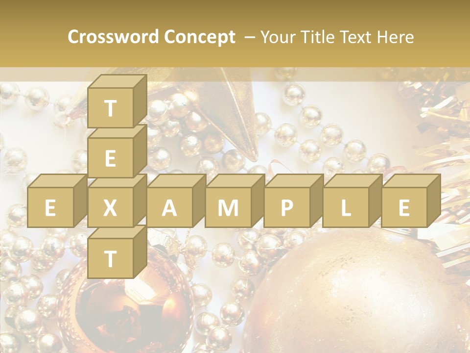 Christmas Winter Gold PowerPoint Template